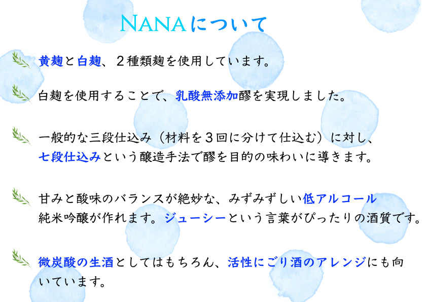 "NANA" Complete set ＆"Crisp" Refill & 1 FREE Sake Bag